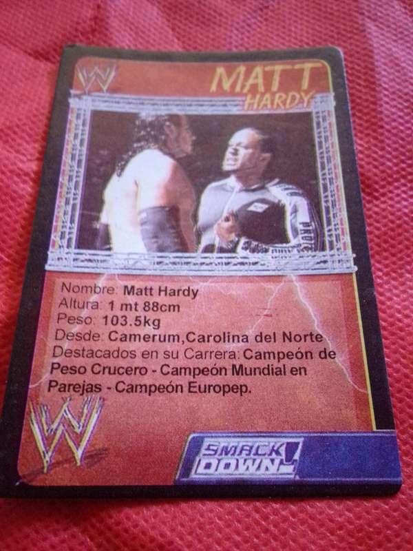 WWE SMACKDOWN 'MATT HARDY' TRADING CARD