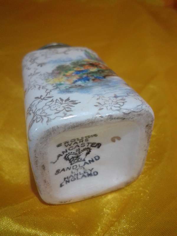 Rare Art Deco Lancaster Sandland 'Old World Garden' Salt Pot