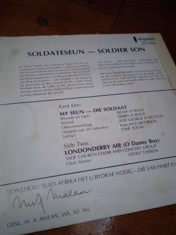 70's SADF Fund Soldateseun - Soldier Son LP