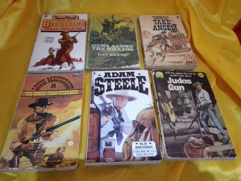 6 x Vintage Western Paperbacks (Sold as one Lot)