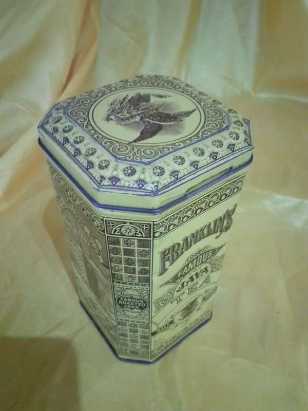 1940's Franklins Famous Java Half Pound Tea Tin