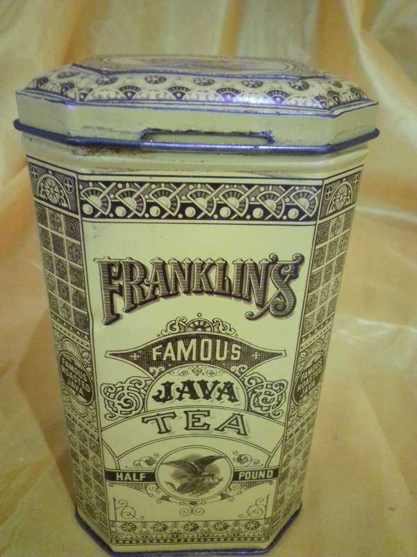 1940's Franklins Famous Java Half Pound Tea Tin