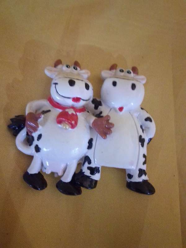 Retro 80's Cow & Bull Fridge Magnet