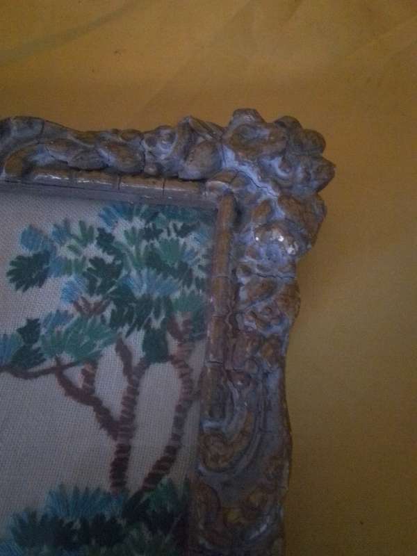 Victorian 'Landscape' Tapestry In Original Ornate Frame