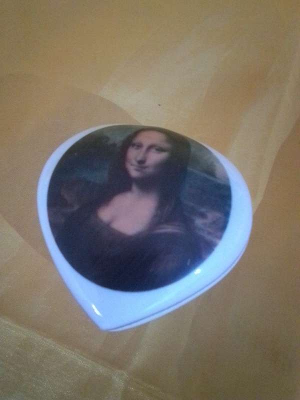 Vintage Royal Bavaria Germany 'Mona Lisa' Porcelain Ring Box