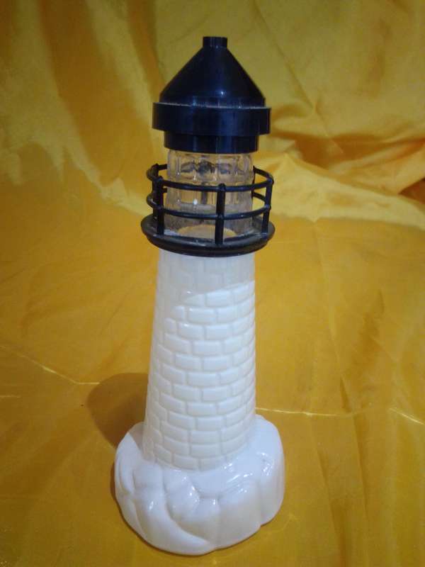 Unusual Retro Glass Lighthouse Perfume Bottle