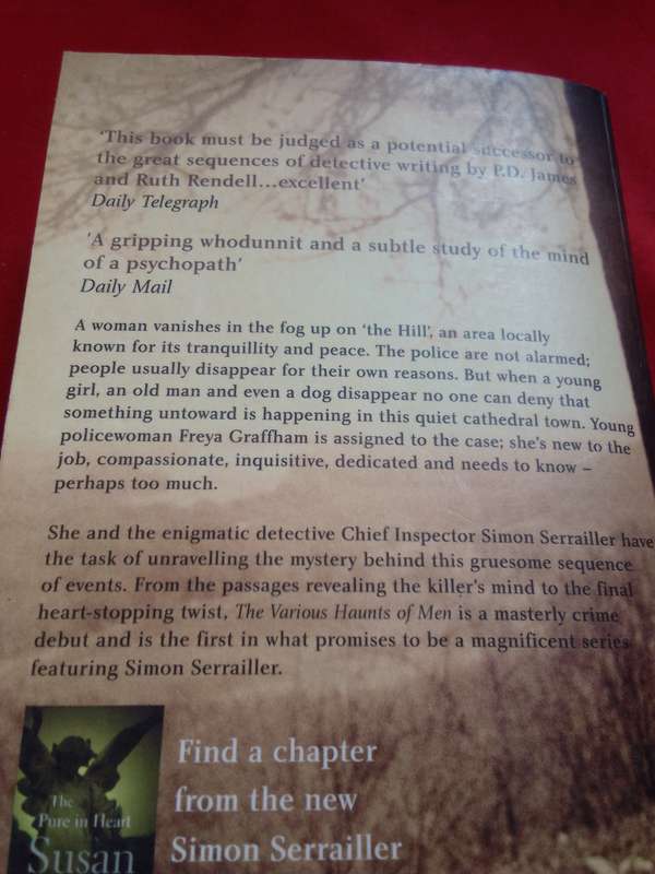 The Various Haunts of Men - Susan Hill 2004 Paperback