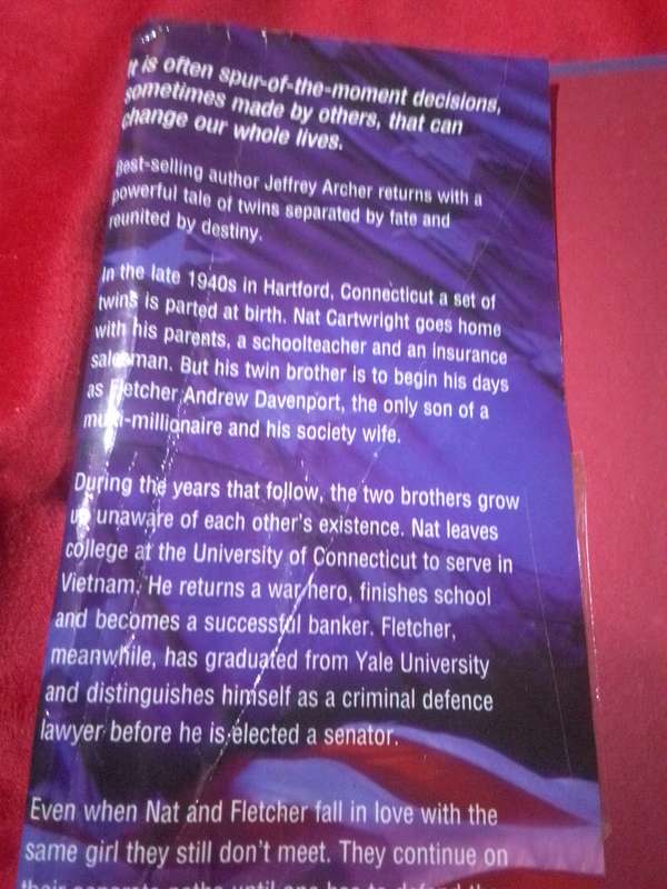 Sons of Fortune - Jeffrey Archer 2002 Hardcover