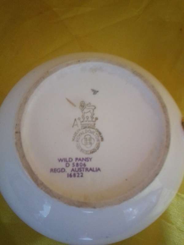 Royal Doulton 'Wild Pansy' Creamer