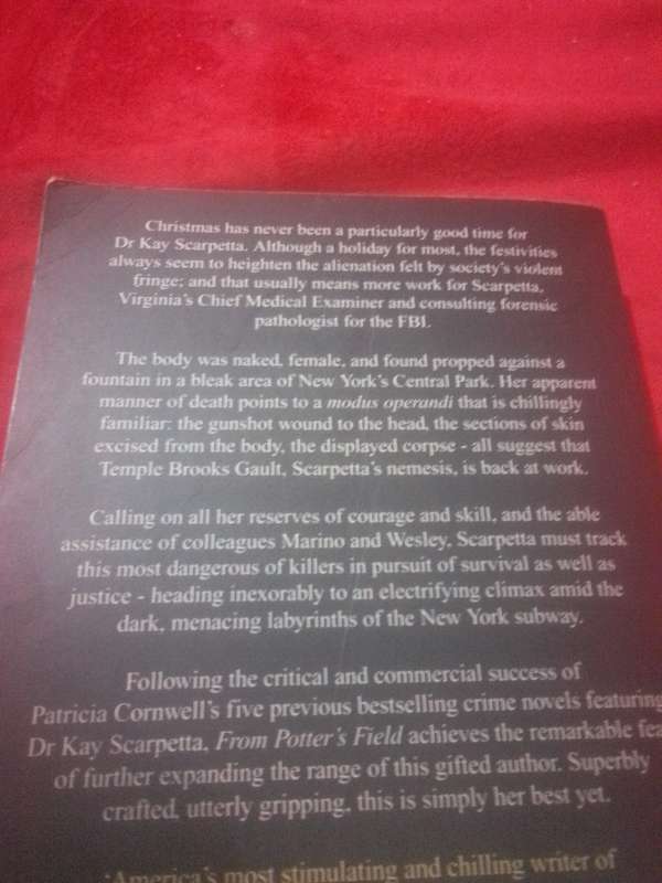 From Potter's Field - Patricia Cornwell 1995 Softcover