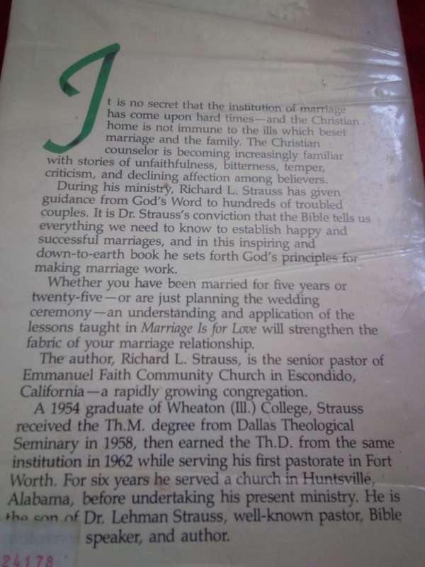 Marriage is for Love - Richard Strauss 1983 Softcover