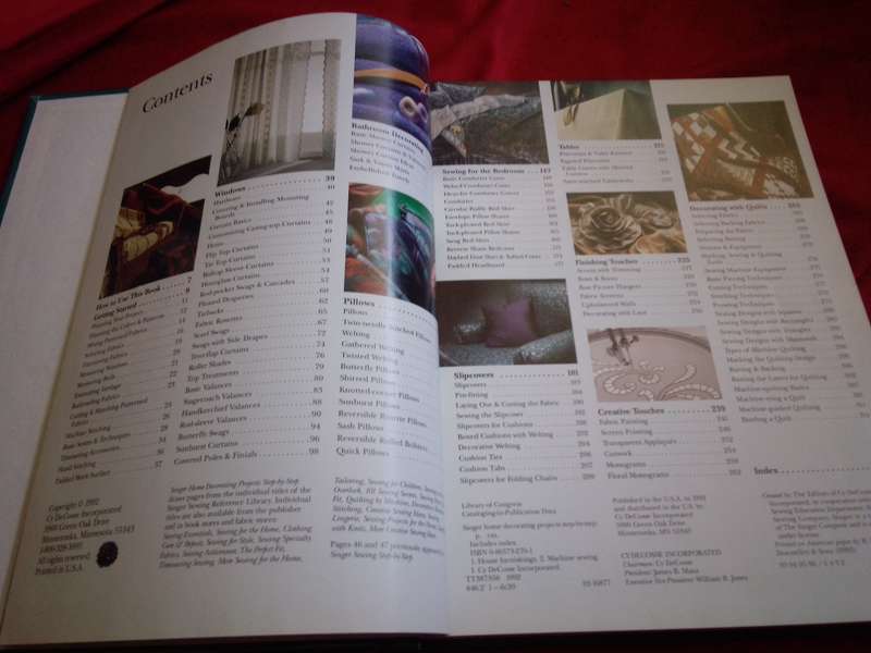 SINGER - Home Decorating Projects 1992 Hardcover