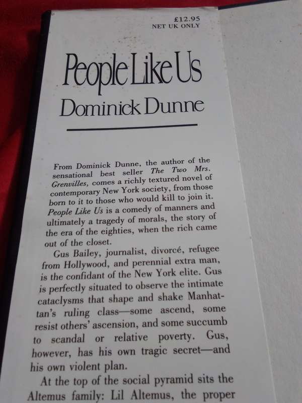People Like Us - Dominick Dunne 1988 First Edition Hardcover