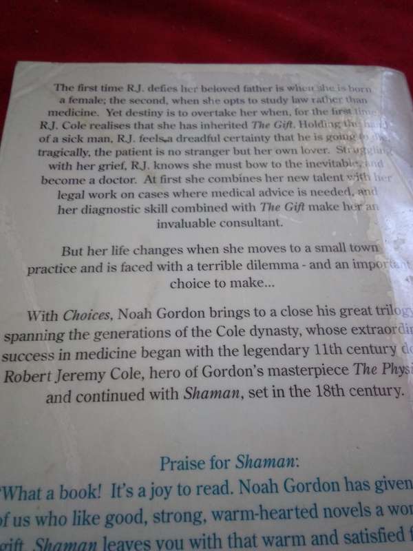 CHOICES - Noah Gordon 1995 Softcover