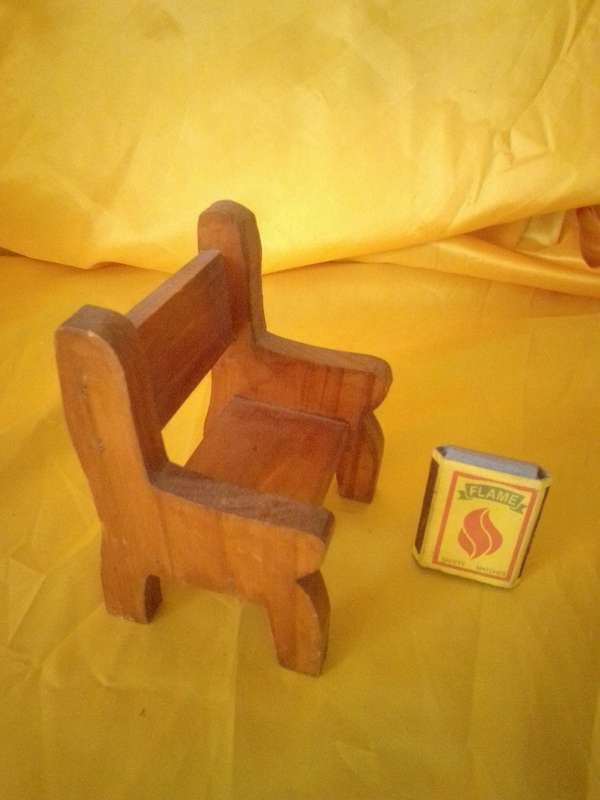Wood Doll House Bench