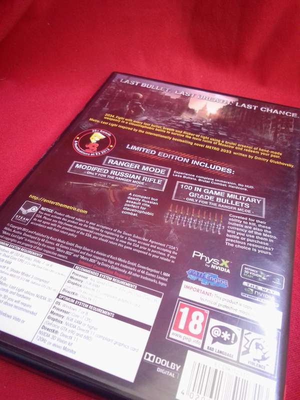 METRO LAST LIGHT LIMITED EDITION PC