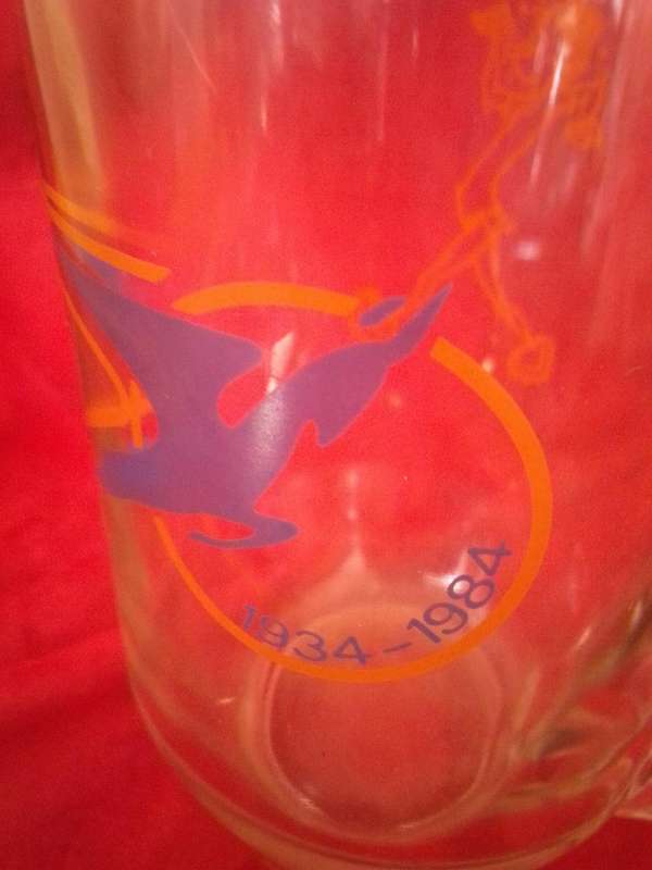 South African Airways 50 year (1934 - 1984) Glass Tankard