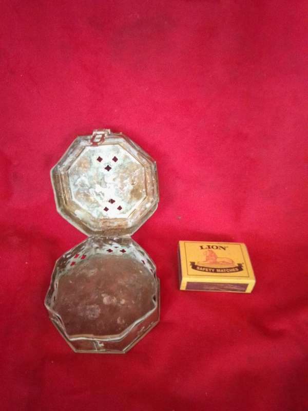 Vintage Brass Scent Box