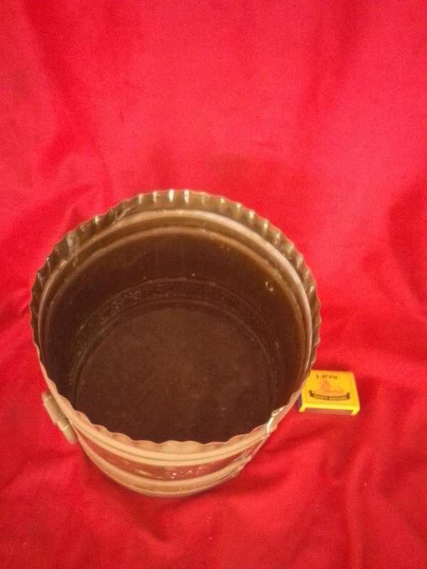 Edwardian Hammered Brass Planter