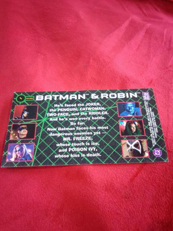 1997 Batman & Robin #1 Fleer Skybox Trading Card