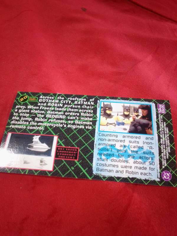 1997 Batman & Robin #20 Fleer Skybox Trading Card