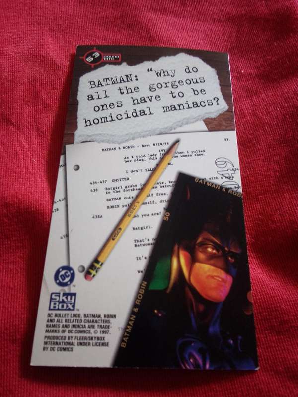 1997 Batman & Robin #53 Soundbite Trading Card