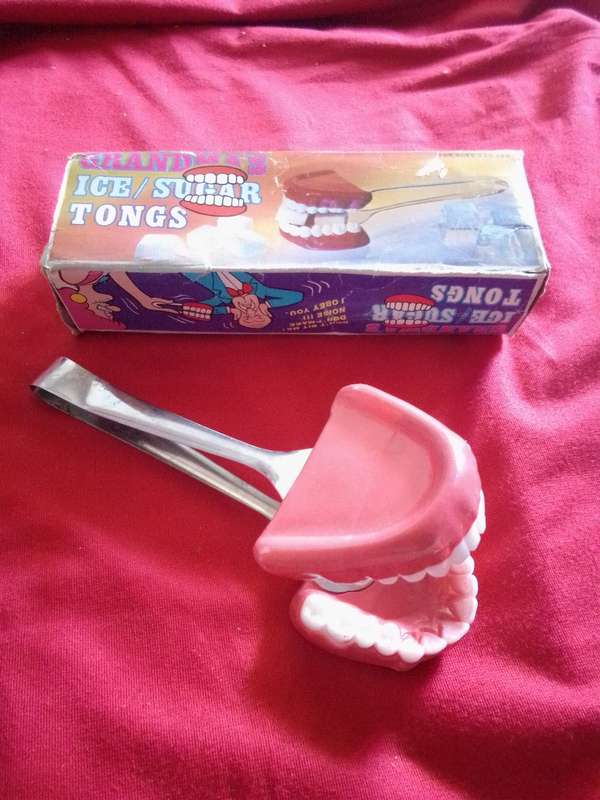 Retro 80's Early 90's Grandma's Ice / Sugar Tongs in Original Packaging