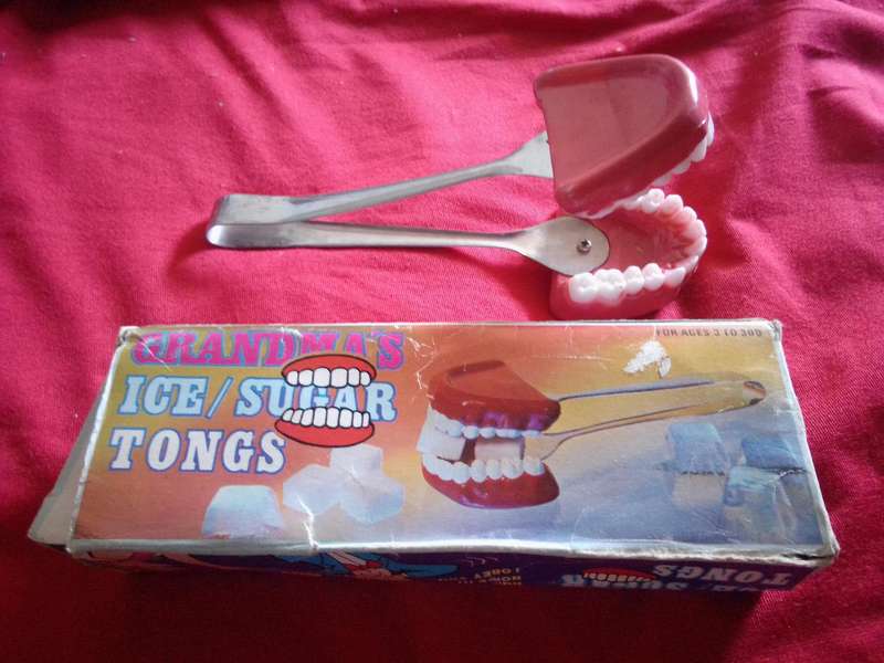 Retro 80's Early 90's Grandma's Ice / Sugar Tongs in Original Packaging