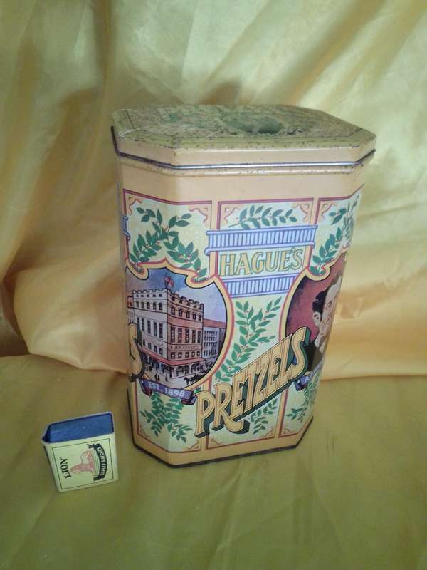 Vintage Hagues Pretzels Tin