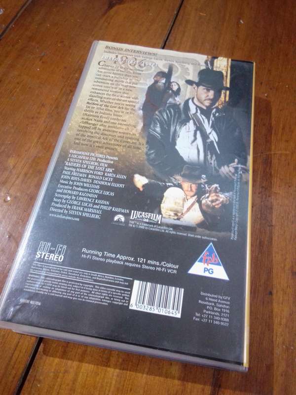 Indiana Jones and the Raiders of the Lost Ark VHS