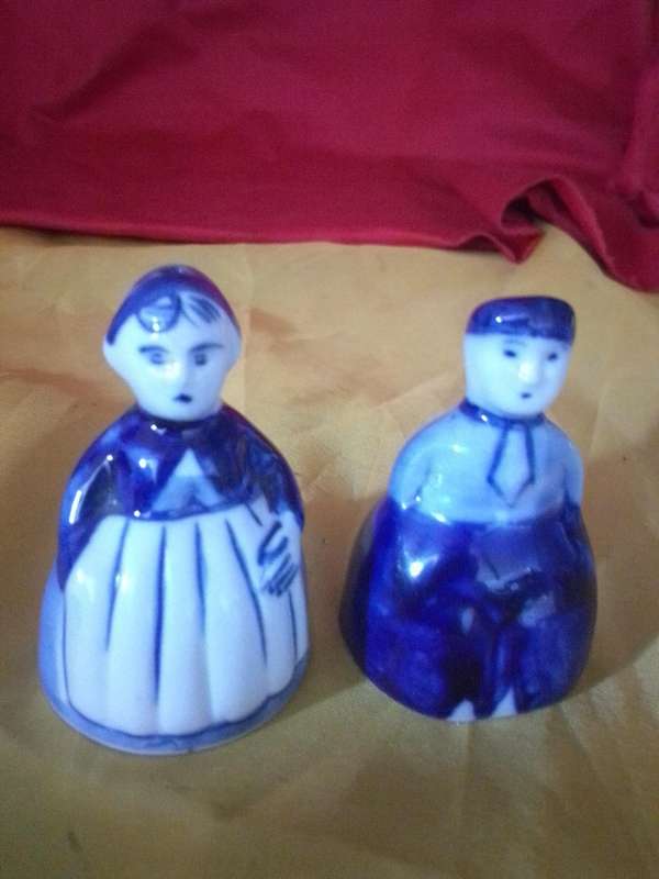 Vintage Blue & White Salt & Pepper Set