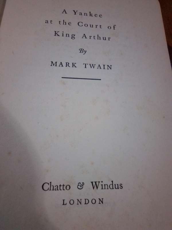 Circa 1935 A Yankee At The Court of King Arthur - Mark Twain Clothcover