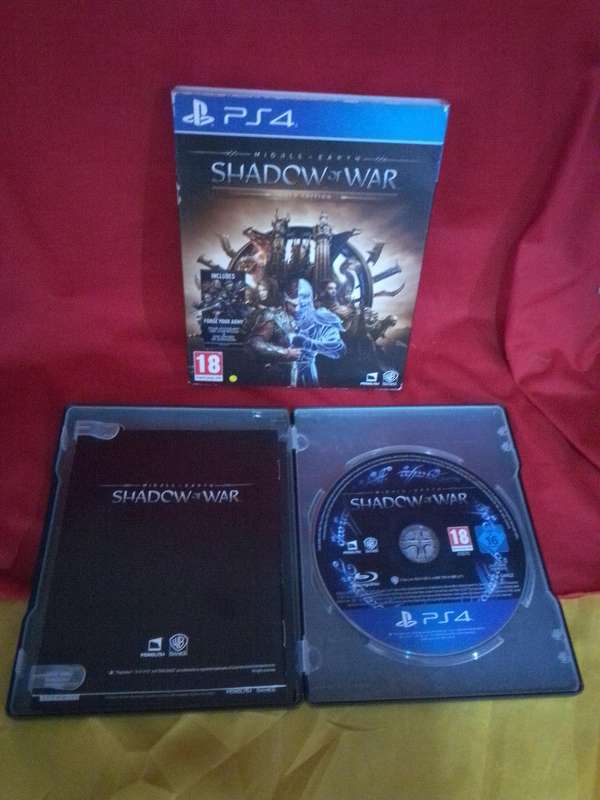 PS4 Middle Earth Shadow of War Steelbook Gold Edition