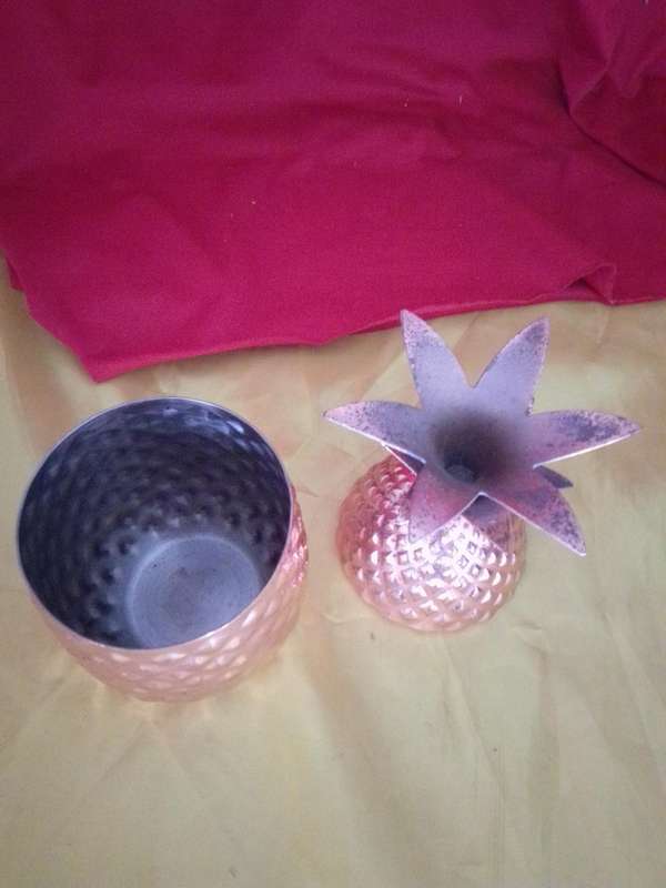 Retro Pineapple Copper Glazed Cocktail Sippy Cup