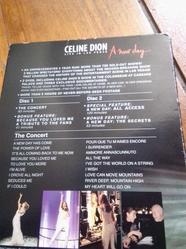 2007 Celine Dion Live in Las Vegas 2 Disc DVD Boxset
