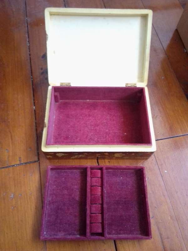 Vintage Handpainted Jewellery Box