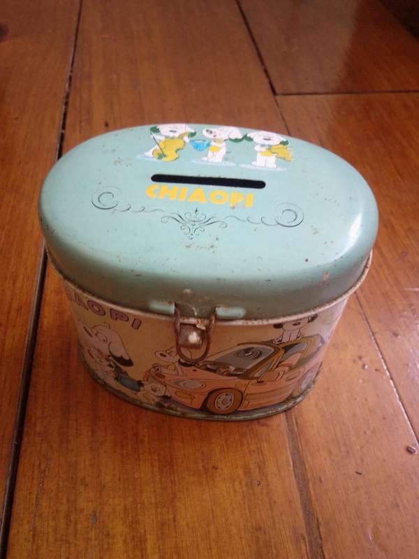 Vintage CHIAOPI Tin Money Box