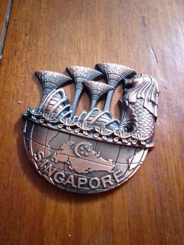 Singapore Copper Coated Fridge Magnet