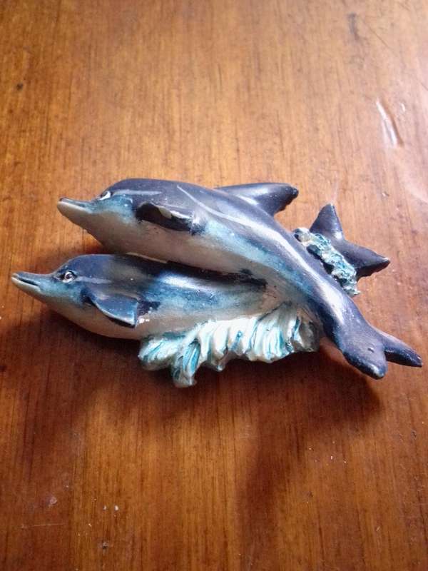 Retro Ceramic Dolphins Fridge Magnet