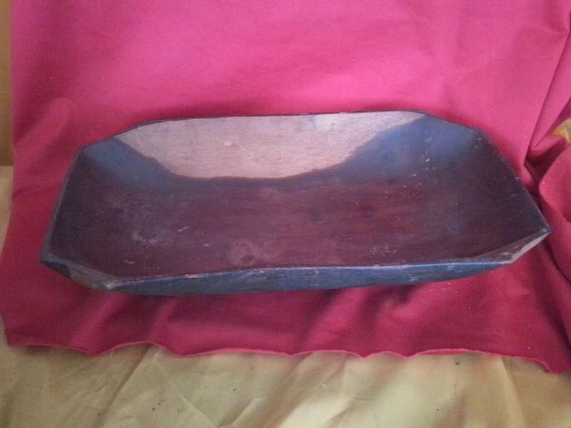 Vintage African Hand Carved Wooden Dish