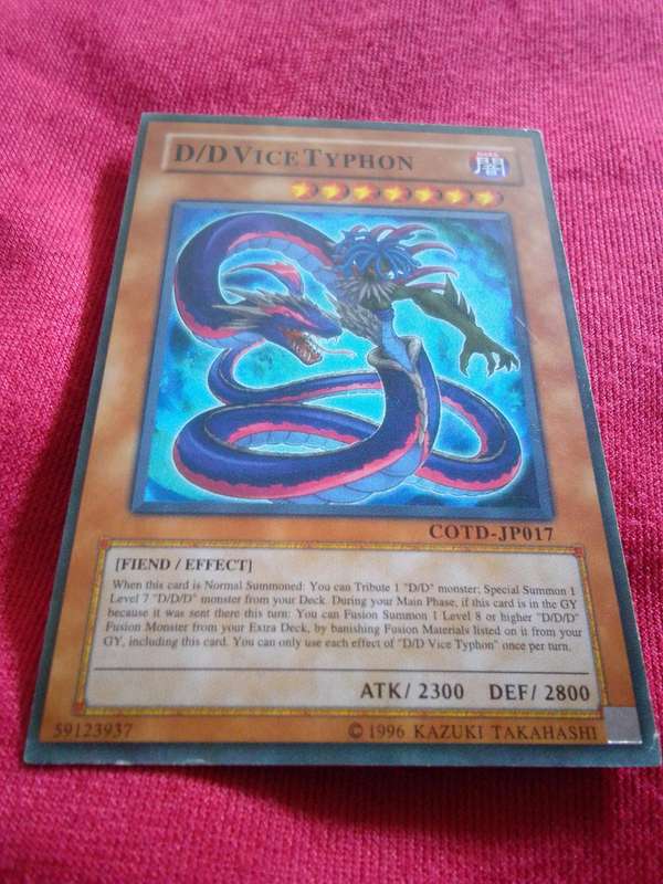 1996 Konami Yu-Gi-Oh Trading Card 'D/D Vice Typhon'