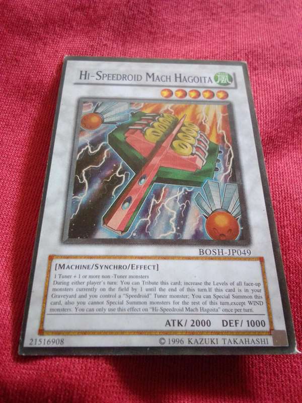 1996 Konami Yu-Gi-Oh Trading Card 'Hi-Speedroid Mach Hagoita'
