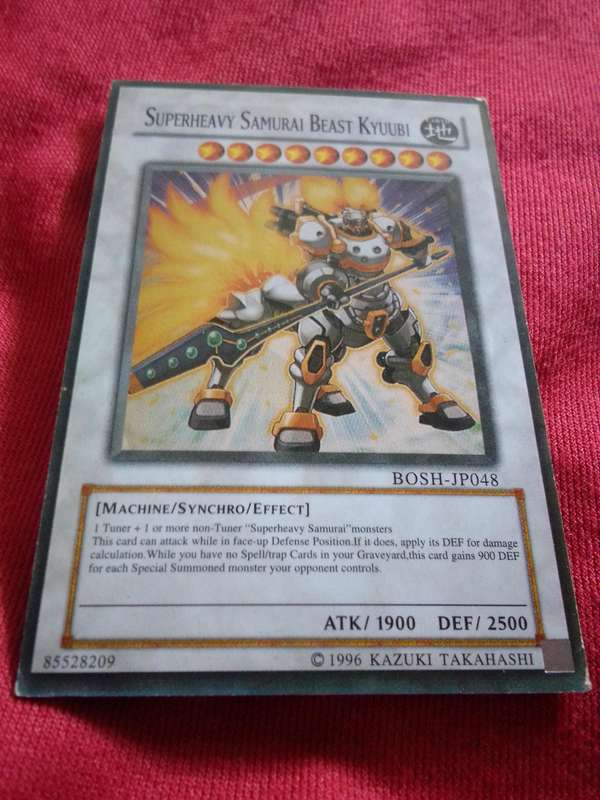 1996 Konami Yu-Gi-Oh Trading Card 'Superheavy Samurai Beast Kyuubi'