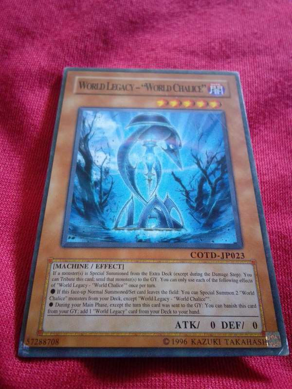 1996 Konami Yu-Gi-Oh Trading Card 'World Legacy World Chalice'