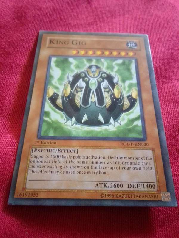 1996 Konami Yu-Gi-Oh Trading Card 'King Gig'
