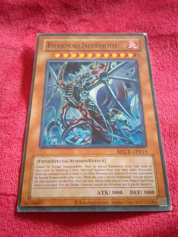 1996 Konami Yu-Gi-Oh Trading Card 'Infernoid Nehemoth'