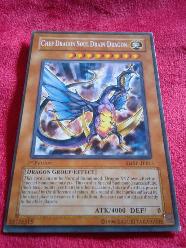 1996 Konami Yu-Gi-Oh Trading Card 'Chef Dragon Soul Drain-Dragon