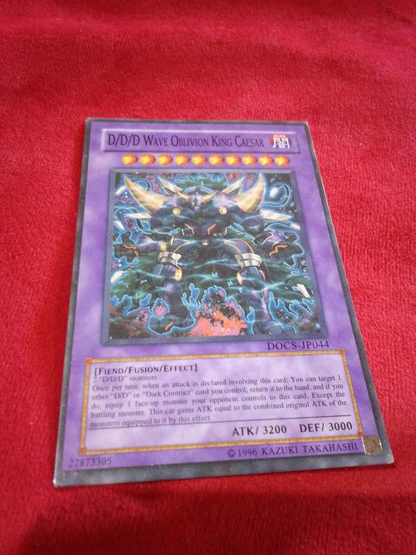 1996 Konami Yu-Gi-Oh Trading Card 'D/D/D Wave Oblivion King Caesar