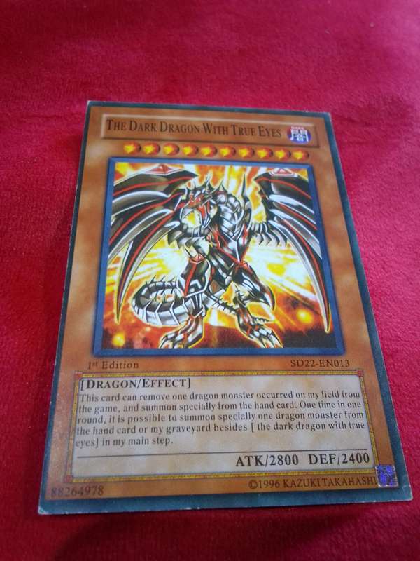 1996 Konami Yu-Gi-Oh Trading Card 'The Dark Dragon With True Eyes'