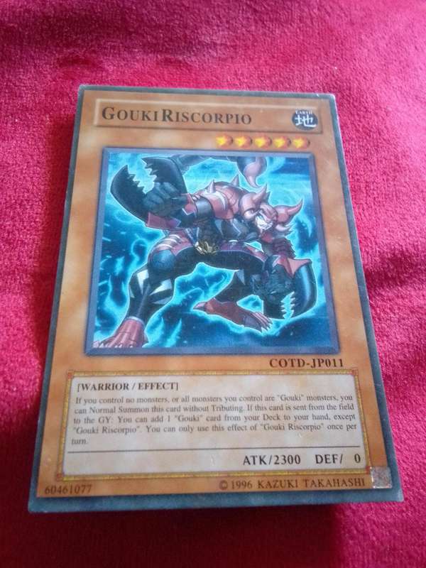 1996 Konami Yu-Gi-Oh Trading Card 'Gouki Riscorpio'